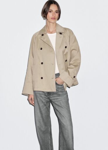 Mantili: M, Novo, Sa postavom, Jednobojni, bоја - Bež — 1