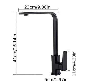 taburet: Crna Kuhinjska Slavina Visoka 41 cm – Mat Crna Novo, nekorišćeno ✅ — 3