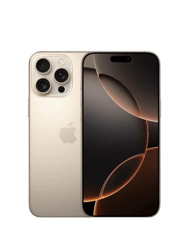 Mətbəx texnikası: IPhone 16 Pro Max, 256 GB, Desert Titanium, Zəmanət, Barmaq izi, Simsiz şarj