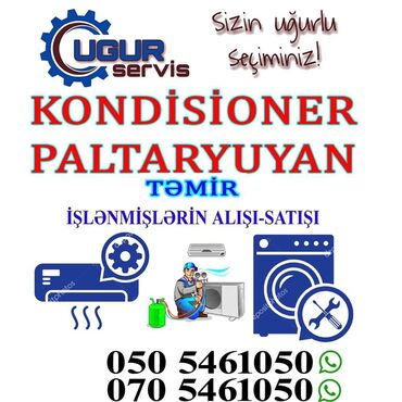 işlənmiş paltaryuyan maşınların satışı: Butun nov paltaryuyan, qabyuyan ve kondisionerlerin unvanda zemanetli
