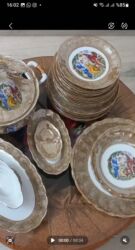 Аксессуары для кухни: Чайный набор, цвет - Золотой, Фарфор, 6 персон, Польша