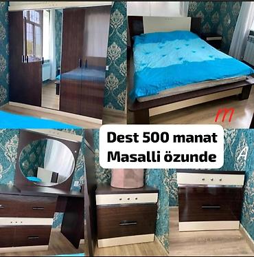 Yataq otağı mebel dəsti Tərkibi: - Geniş sürgülü qapılı şkaf – ortada
