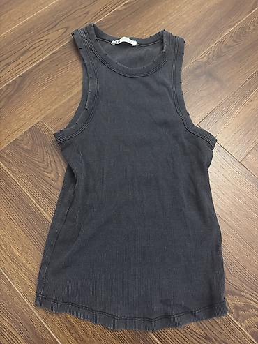 ZARA qadın atlet/tank top - Rəng: qrafit/qaraya yaxın tünd boz -