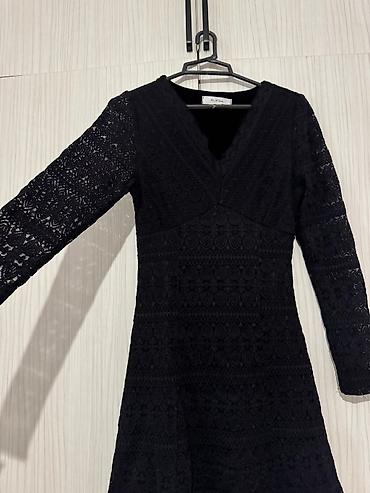 Kokteyl donlar: Qadın paltarları dəsti 1) Qara qipurlu don - Rəng: qara - Material — 3