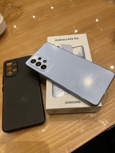 samsung s 5 qiymeti: Samsung Galaxy A53 5G, 128 ГБ, цвет - Голубой, Отпечаток пальца, Две SIM карты