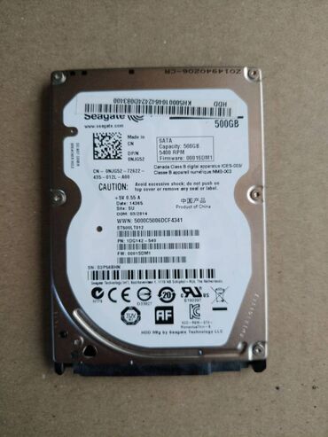 гибридные жёсткие диски: Накопитель, Б/у, Seagate, HDD, 512 ГБ, 2.5", Для ноутбука