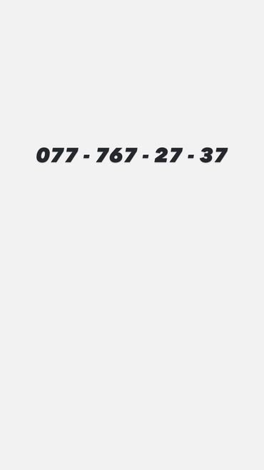 SİM-kartlar: Nömrə: ( 077 ) ( 777672737 ), İşlənmiş