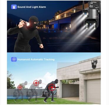 Video kamere: Cena 6500 din WiFi Spoljna Rotirajuća Kamera sa 2 sočiva (nezavisno — 6