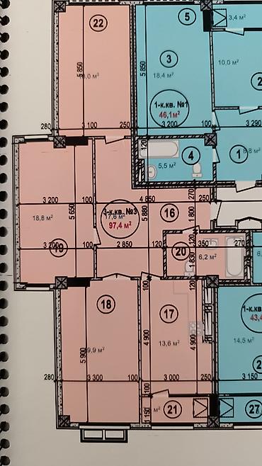 шагающая швейная машина: 3 комнаты, 78 м², 9 этаж — 3