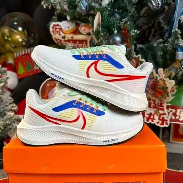 кроссовки адидас мужские оригинал кожаные: Кроссовки Nike Zoom Pegasus в белом цвете с яркими акцентами. Модель