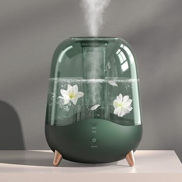 purifier: Buxar aparatı. yaşıl reng,içerisine 3litr su depolanır. suyu doldurub