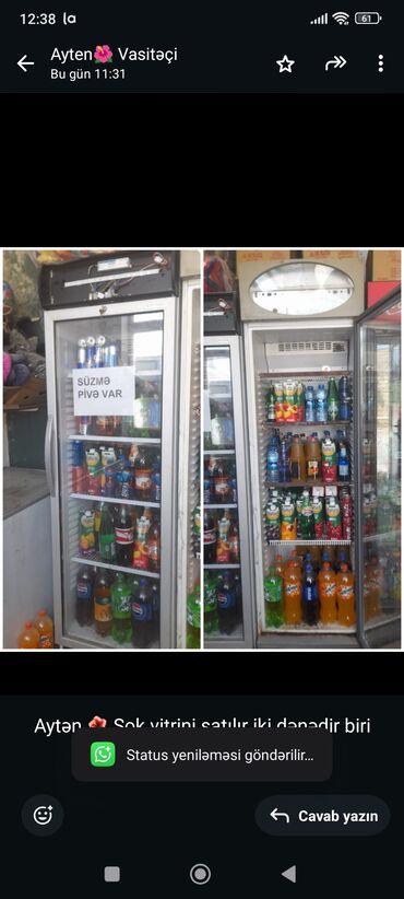 Paketləmə aparatları: Aytən 🌺 Sok vitrini satılır iki dənədir biri 350 manat ünvan Zirə qəs