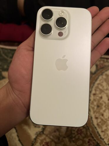 Apple iPhone: IPhone 16 Pro, Б/у, 256 ГБ, Серебристый, Чехол, 98 % — 1