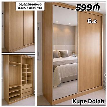 Kupe Dolab - Ölçü: 270×160×60 sm - Rəng seçimi var - Qiymət: 599₼ lalafo.az -da Kupe Dolab - Ölçü: 270×160×60 sm - Rəng seçimi var - Qiymət: 599₼