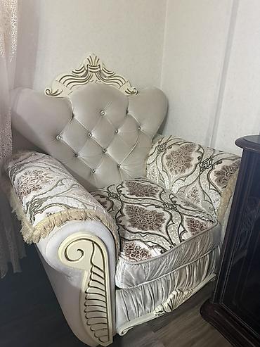 мебель королевский: Комплект мягкой мебели, Б/у, Самовывоз, цвет - Бежевый — 3