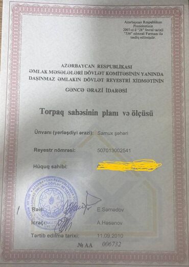 Torpaq sahələrinin satışı: 8 sot, Tikinti, Maklerlər narahat etməsin, Kupça (Çıxarış) — 7