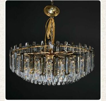 neman xrustal instagram: Çılçıraq, 10 və daha çox lampa, Xrustal