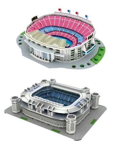 3d uşaq futbolkası: 🧩 3D Puzzle 🏟️ Nou Camp və 🏟️Santiago Bernabeu stadionları 💵❗Birinin