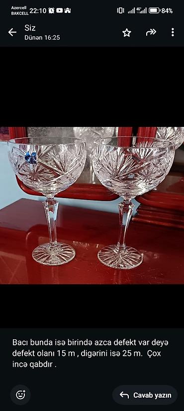 Digər süfrə qabları: Kolleksiya şüşə/xrustal qablar toplusu hamısı rus xurustalıdı. - 6 — 2