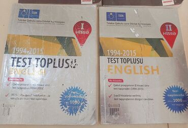 7 ci sinif ingilis dili kitabi: English test toplusu 1ci hisse- 3 manat English test toplusu 2ci