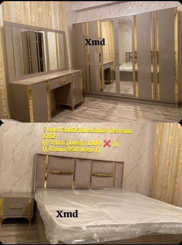 подвесные шкафы в спальню: İkinəfərlik çarpayı, Dolab