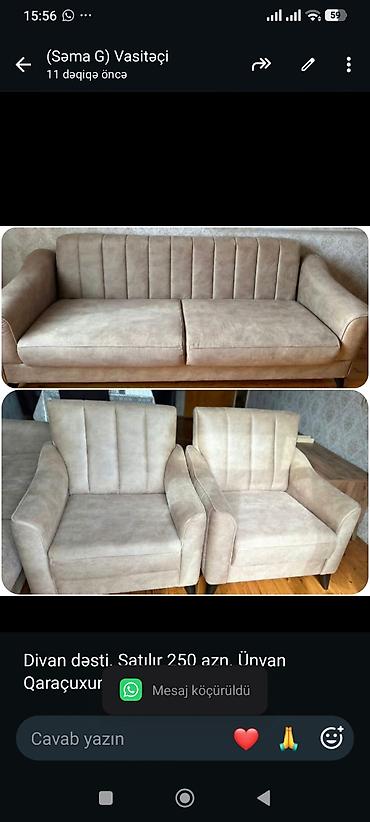 Divan dəsti. Satılır 250 azn. Ünvan Qaraçuxur (SemaG) lalafo.az -da Divan dəsti. Satılır 250 azn. Ünvan Qaraçuxur (SemaG)