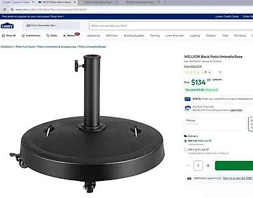 Suncobrani, tende i paviljoni: Postolje za baštenski suncobran sa točkićima – crno - Tip: baza za — 3