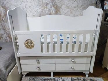 embawood ofis mebelleri: Oğlan və qız üçün, Yeni, Dördbucaq, Beşik, Matras ilə, Yellənmə mexanizm ilə
