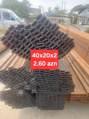 Digər metal məhsullar: Müxtəlif ölçülü kvadrat metal profillər. Bu profillər tikinti və — 4