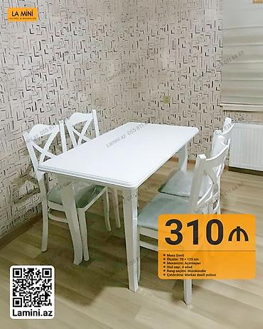 Masa dəsti – 310 ₼ - Ölçülər: 70 × 120 sm - Mexanizm: Açılmayan -