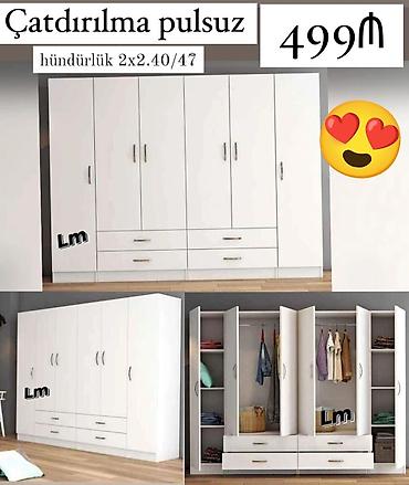 qelem seti: Yeni, 6 qapı, Siyirməli, Ağ, Açılan, Düz dolab — 1