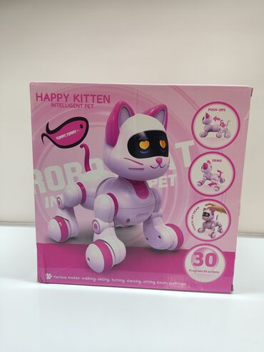 игрушка планшет для рисования: Интерактивный робот‑котенок Happy Kitten (Intelligent Pet) - Цвет