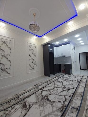1 комнатная квартира студия: Satılır: Mərmər effektli interyerlə dizayn olunmuş mənzil Xırdalan