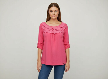 dzianinowa bluzki z długim rękawem: Women's blouse, size XL