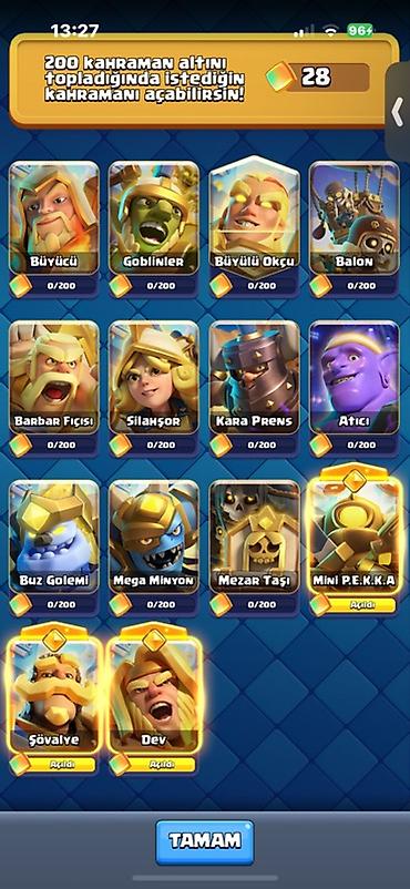 Digər kolleksiyalar: Clash Royale hesabı 11200+ kupa sahibdir 1500+ kolleksion lvl 12 — 3