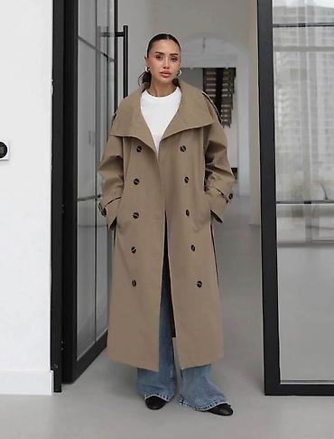 binarni sat: 10. - Viral Trench coat - Dostupan u Krem,Vanila i maslinastoj boji — 1