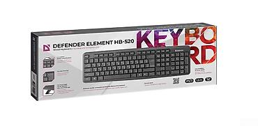 klavyatura komputer: Defender	Element HB-520 PS/2 Wired keyboard, RU,black,full-sized 🟢 — 1