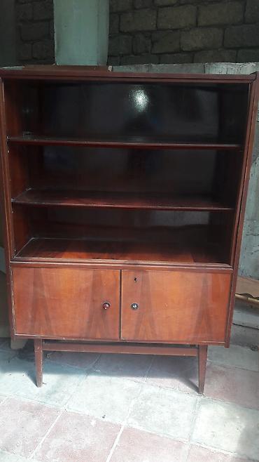 balkon şkaf: Taxta vitrin/kitab şkafı - Material: tam ağac (taxta), tünd qəhvəyi — 1