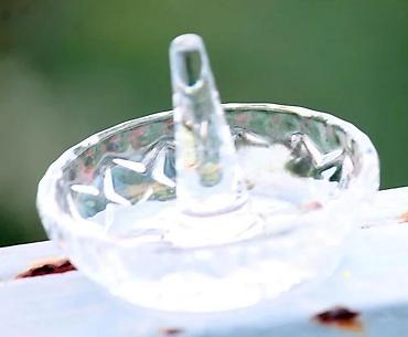 Ostali kućni dekor: Vintage Crystal Zaječar držač za prstenje. Starinski kristalni držač — 5