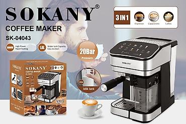 core 2: Кофемашина SOKANY SK-04043 - 3 в 1: эспрессо, капучино, латте - — 1
