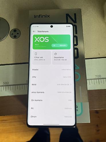 ev telefonları: Infinix Zero 40, 256 GB, rəng - Göy, Sensor, Face ID — 5