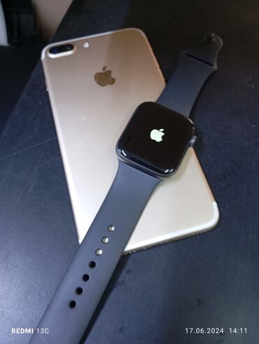 apple watch 4 44mm qiymeti: İşlənmiş, Smart saat, Apple, Аnti-lost, rəng - Qara