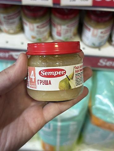 детский каша: Пюре детское Semper «Груша» - Однокомпонентное фруктовое пюре из — 1