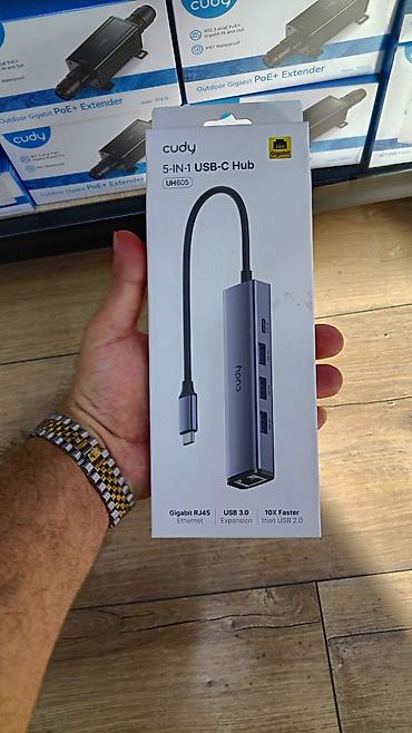 printer usb: Cudy 5-in-1 USB-C Hub (UH605) - USB-C qoşulma ilə kompakt çoxportlu — 1