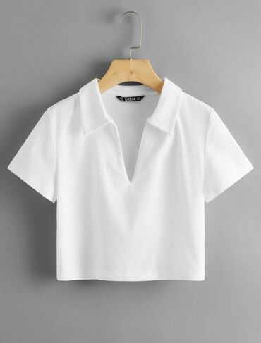 женские футболки с воротником: Футболка M (EU 38), цвет - Белый