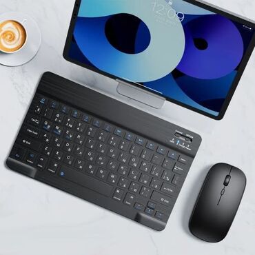 Клавиатуры: Беспроводная Bluetooth клавиатура с мышью для смартфонов и планшетов