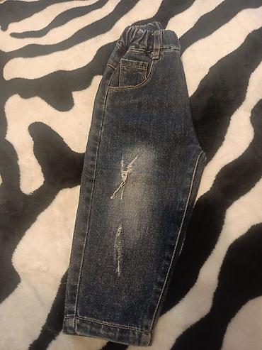 Uşaq dünyası: Uşaq cins şalvarı – BEYONDENIM DESIGNJEANS - Tünd mavi yuma effektli — 3