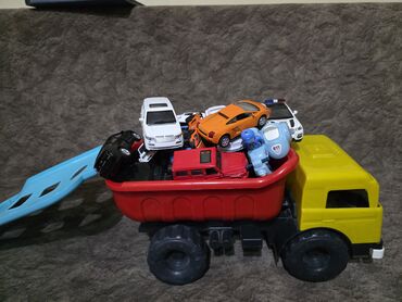 Oyuncaqlar: Uşaq oyuncaqları dəsti – iri plastik dump truck və müxtəlif — 3