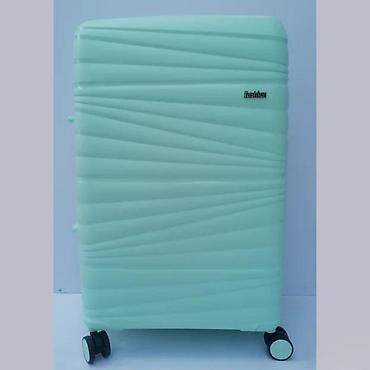 Putni koferi i torbe: Tvrdi kofer za putovanja – mint zelena boja - Materijal: tvrda ABS/PC — 4