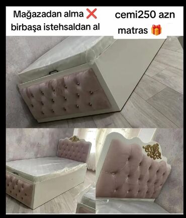 Çarpayılar: Yeni, Təknəfərlik çarpayı, Bazalı, Matras ilə, Siyirməli, Azərbaycan — 2